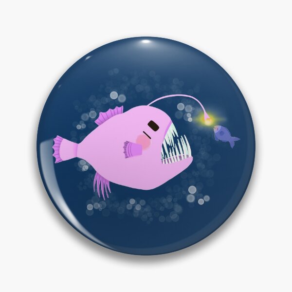 Item preview, Anglerfish - Fun Pink and Purple Cartoon Fish Ocean Pattern designed and sold by TheRainbowRoom.