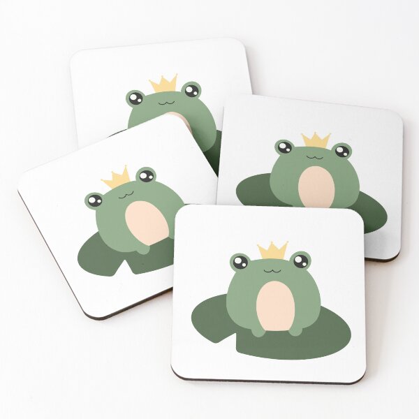 Item preview, Funny Frog Prince on a lotus leaf | Kawaii Frog designed and sold by TheHappyDoodler.