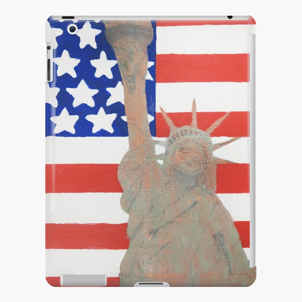 Patriotic Statue of Liberty With American Flag Backdrop iPad Case & Skin
