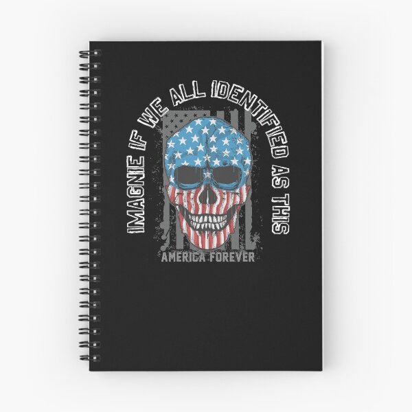 Item preview, Imagine if we all identified as Americans Proud American USA Flag skull designed and sold by pearlindustries.
