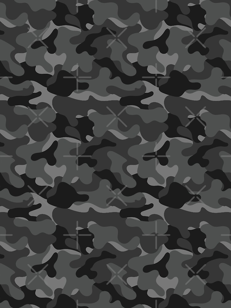 Black Camo Pattern | Black and Gray Camouflage Pattern | Military Pattern |  Army Camouflage Pattern | Graphic T-Shirt