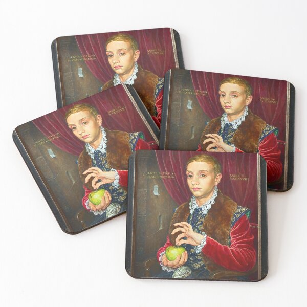 Item preview, Boy With Apple Painting with painted frame designed and sold by DesignDLW.