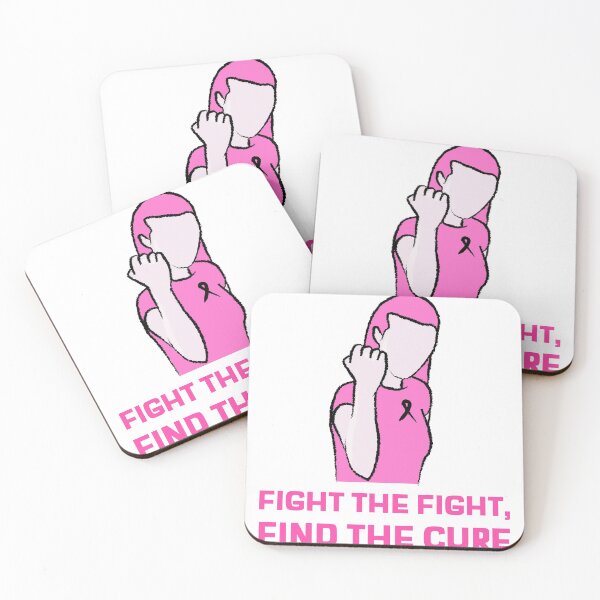 Item preview, Fight the Fight, Find the Cure - Breast cancer support with pink ribbon designed and sold by FightCancer.