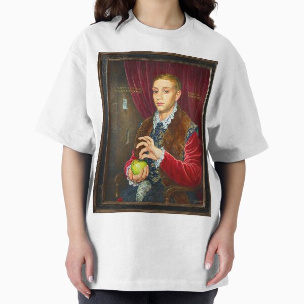 Item preview, Boy With Apple Painting with painted frame designed and sold by DesignDLW.