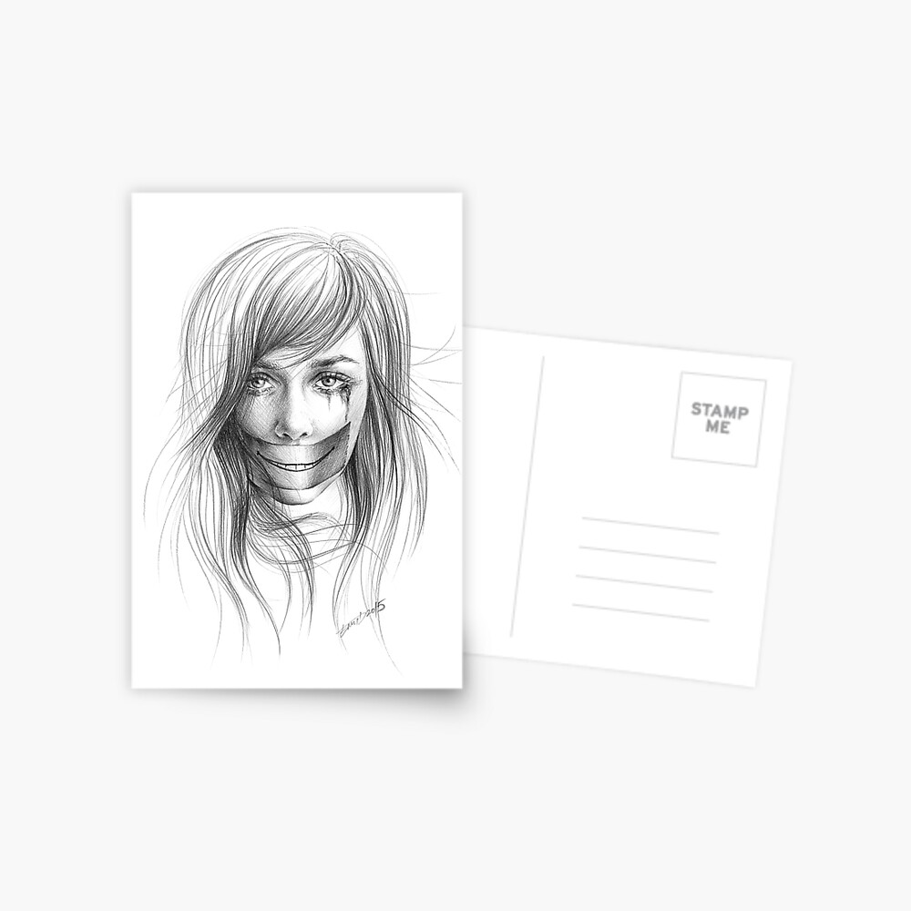 Easy and Cool Pencil Drawing, How to Draw a Face of a Girl in Halloween, by tag moj