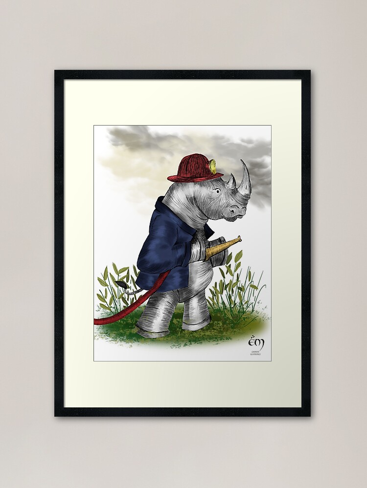 Impression encadrée ''Le Rhinoceros pompier' : autre vue
