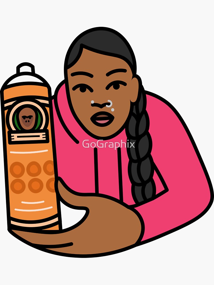 Pegatina «Gorilla Glue Girl Meme Dibujos animados» de GoGraphix Redbubble