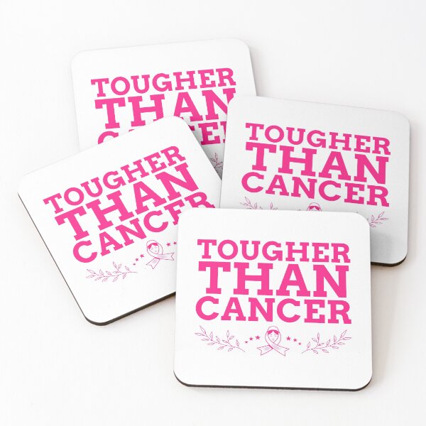 Item preview, Thougher than cancer - Breast cancer support with pink ribbon designed and sold by FightCancer.