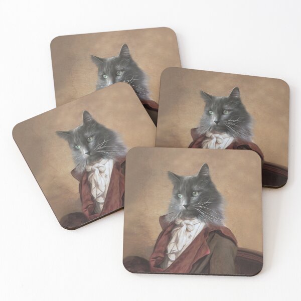 Item preview, Portrait of aristocrat cat in period costume designed and sold by Dedeegraphie.