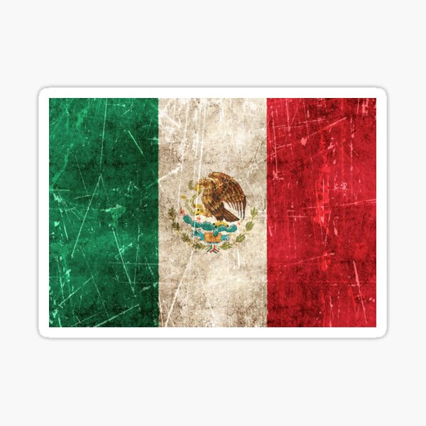 Item preview, Vintage Aged and Scratched Mexican Flag designed and sold by jeff bartels.