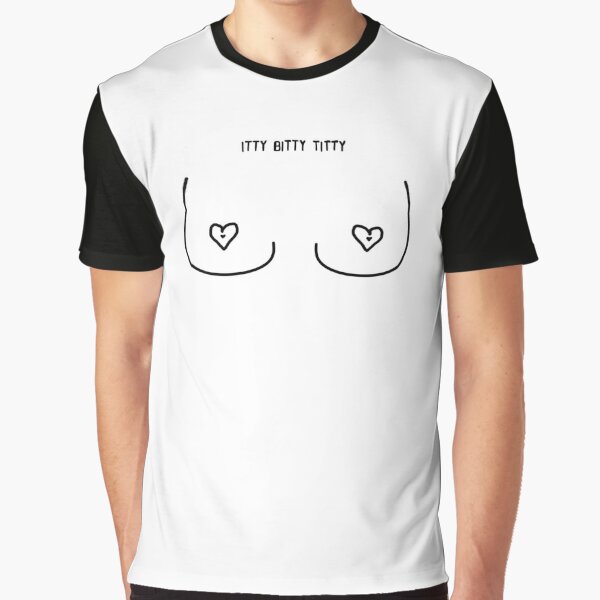 Boob Heart Nipple Itty Bitty Titty Print | Sticker