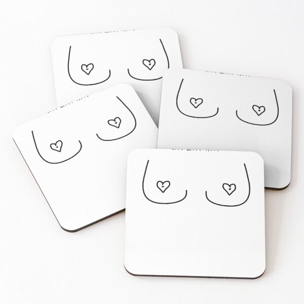 Item preview, Itty Bitty Titty Heart Nipple Boob Print  designed and sold by orioriori89.