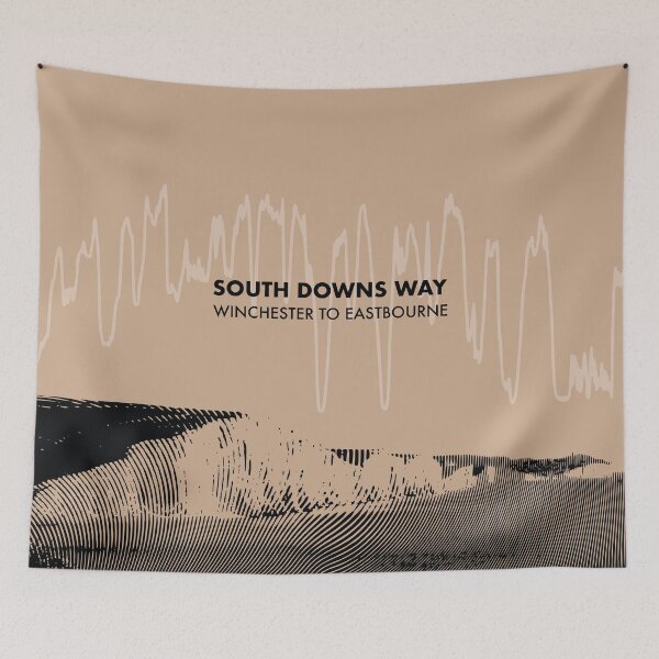 Item preview, The South Downs Way Elevation Art - Brown designed and sold by PilgrimageShop.