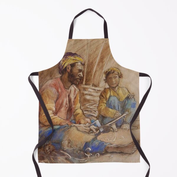 Item preview, father and daughter illustration - Warwick Goble designed and sold by Vintage Designs +.