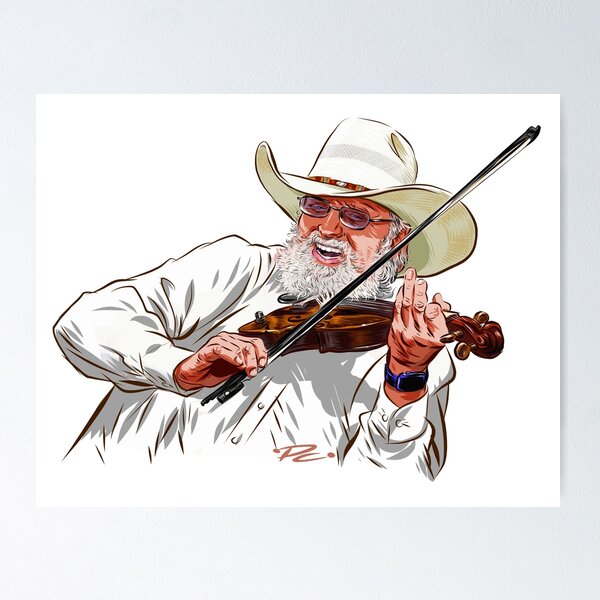 Item preview, Charlie Daniels - An illustration by Paul Cemmick designed and sold by TIGERDAVER.