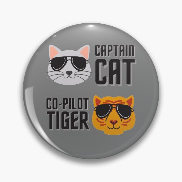 Item preview, Cat vs Tiger | Captain Cat | Co-Pilot Tiger designed and sold by aeroaware.