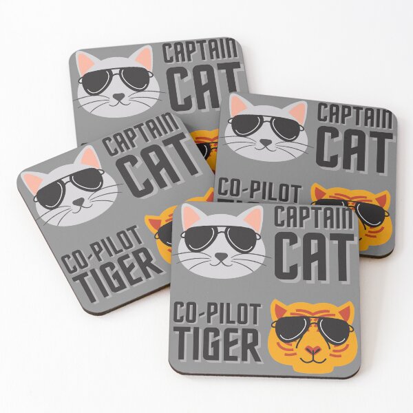 Item preview, Cat vs Tiger | Captain Cat | Co-Pilot Tiger designed and sold by aeroaware.