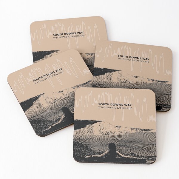 Item preview, The South Downs Way Elevation Art - Brown designed and sold by PilgrimageShop.
