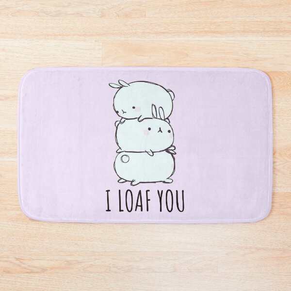 Item preview, Cute Bunny Rabbit Loaf I Loaf You designed and sold by CurbsideDeli.