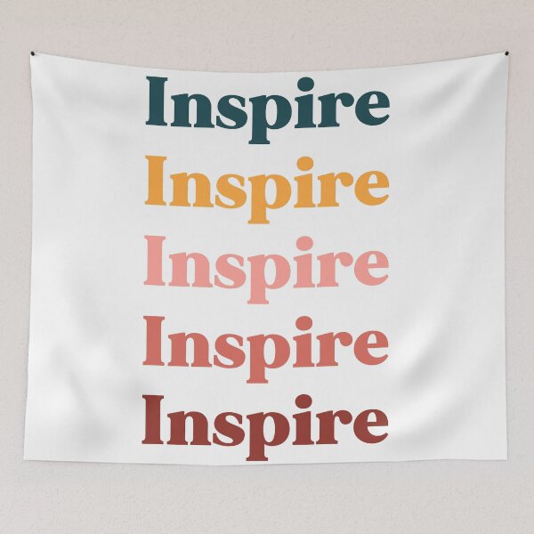 Item preview, Inspire - colorful typography artwork  designed and sold by Tergels.