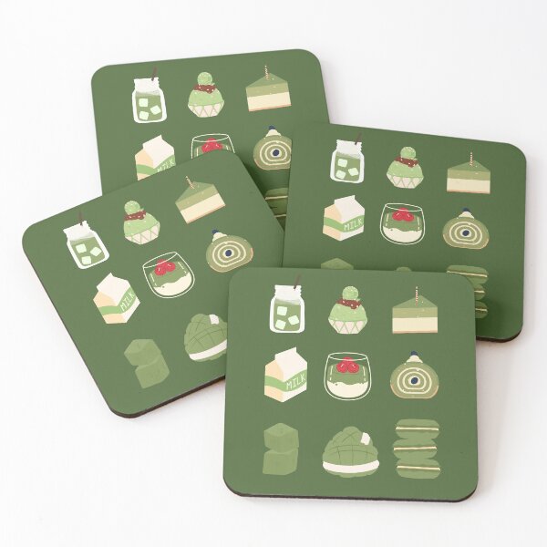 Item preview, Matcha dessert pack pattern designed and sold by DeVeauDesign.