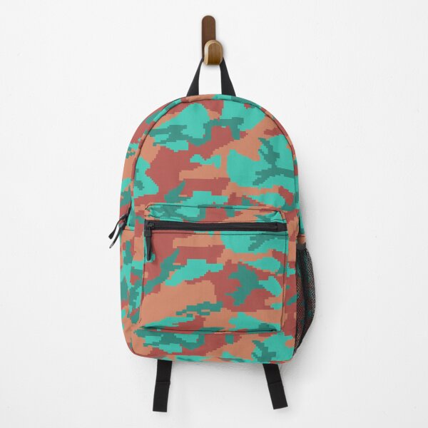 Artikelvorschau, Rust and Teal - Pixeliertes Camo-Wiederholungsmuster entworfen und verkauft von stilo29.