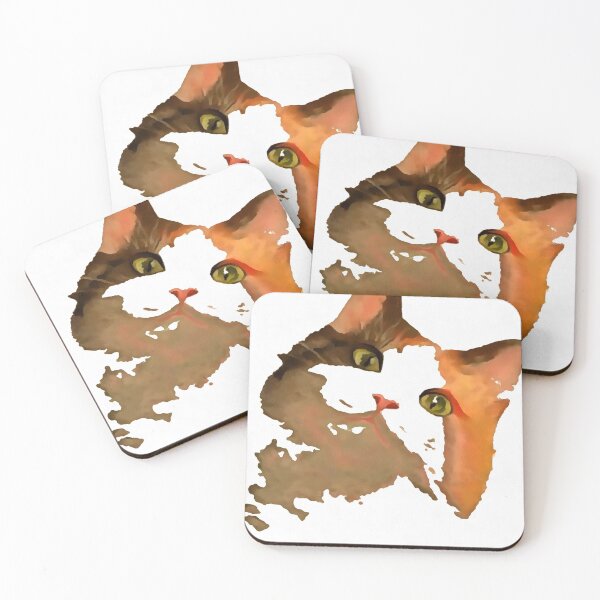 Item preview, I'm All Ears Quirky Calico Cat Pet Portrait designed and sold by taiche.