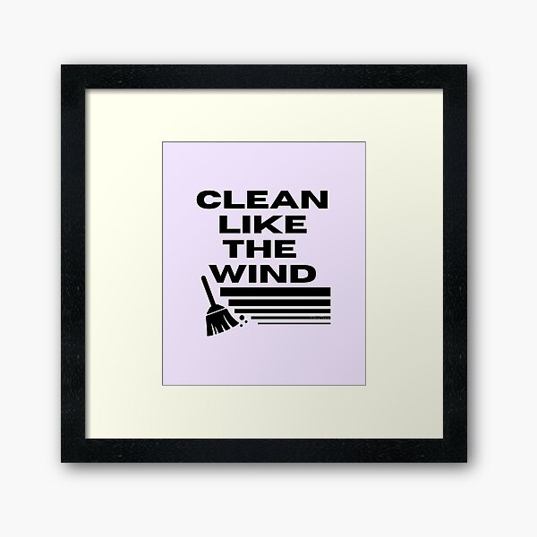 Item preview,  Clean Like the Wind Broom Housekeeping Humor designed and sold by SavvyCleaner.