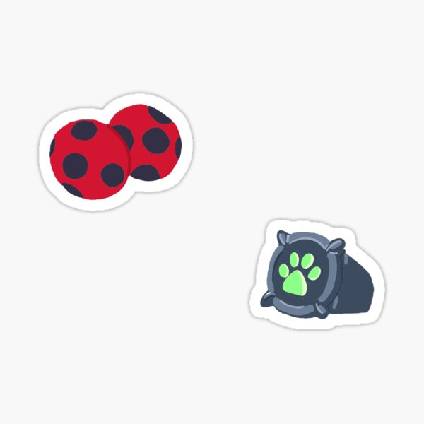 Pack d'autocollants de Ladybug et Chat Noir Miraculous Sticker