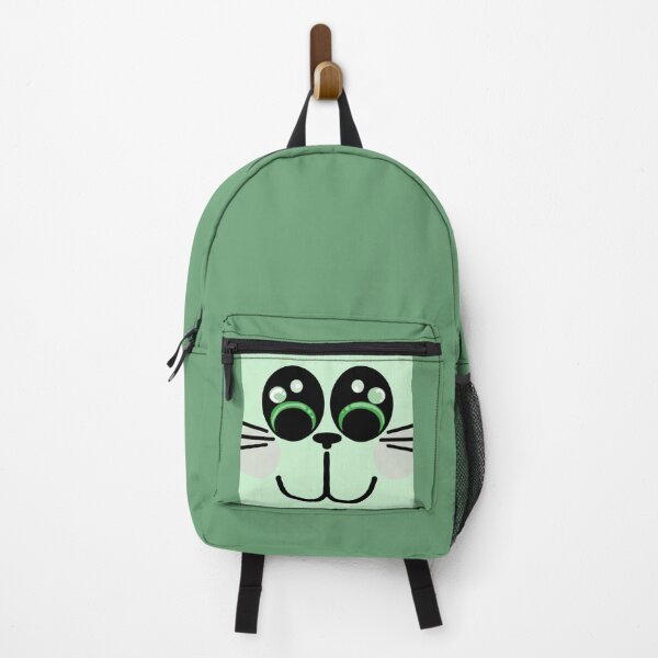 Item preview, Smiling green cat face designed and sold by OneEyedVibe.