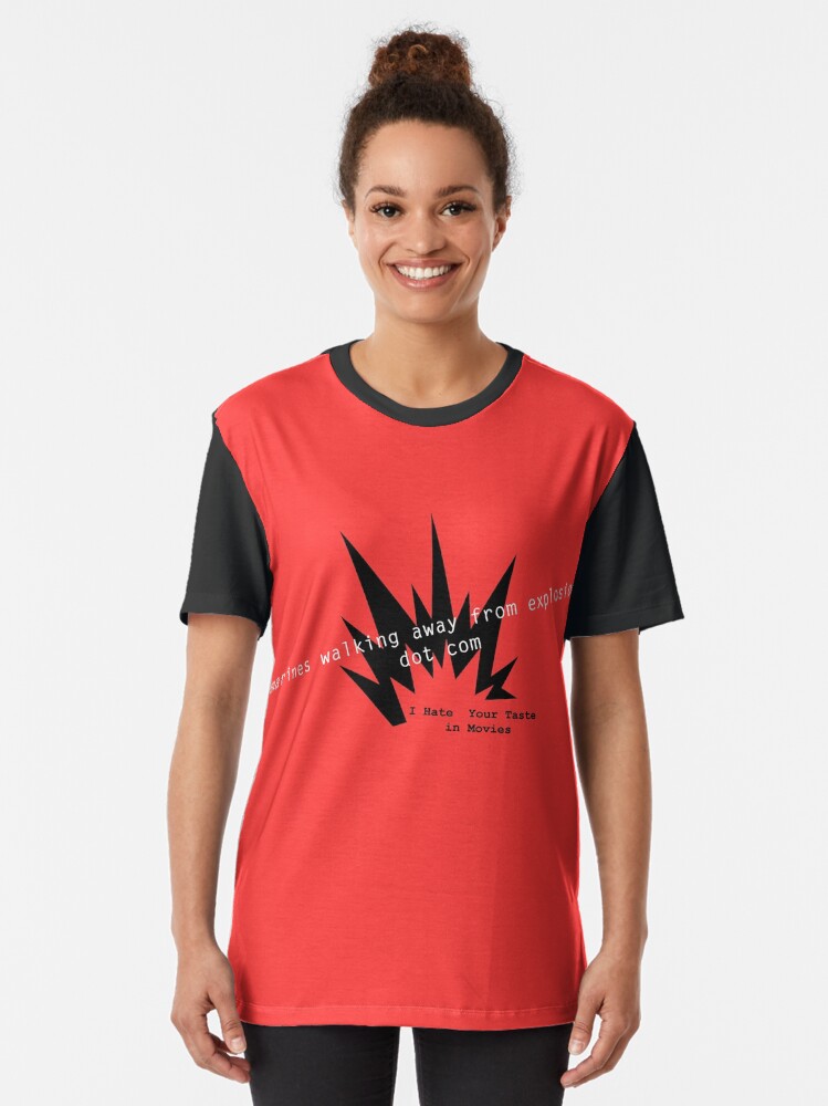 Thumbnail 2 of 5, Graphic T-Shirt, marines walking away from explosions dot com designed and sold by ihateyourtaste.