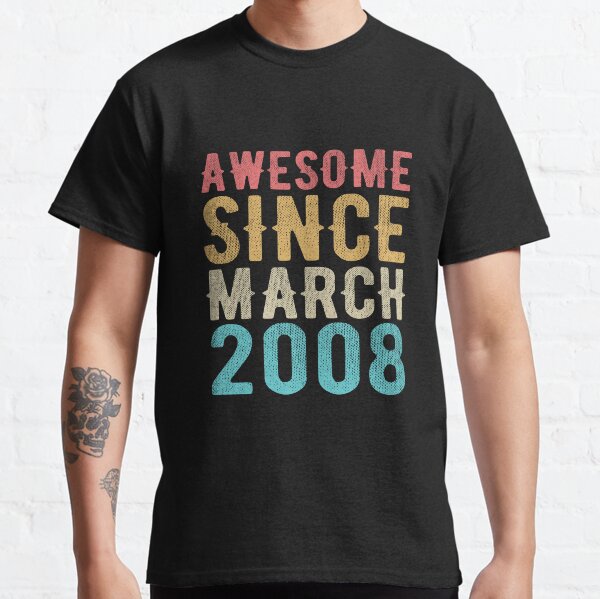 BHTHUI Awesome Since 2008 12th Birthday Im A October Girl 2008 T-Shirt Women