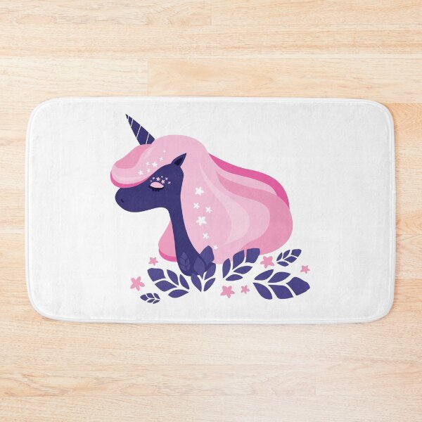 Item preview, The unicorn calling spring.Unicorn with a pink mane on a dark background. Great for label, print, packaging, fabric.  designed and sold by Kizuneko.