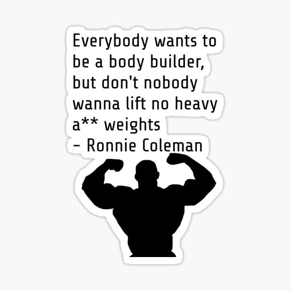Ronnie Coleman Motivationszitat Sticker