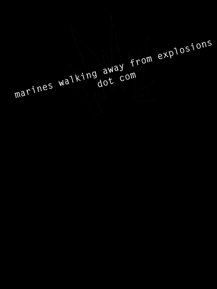 Thumbnail 7 of 7, Oversized T-Shirt, marines walking away from explosions dot com designed and sold by ihateyourtaste.