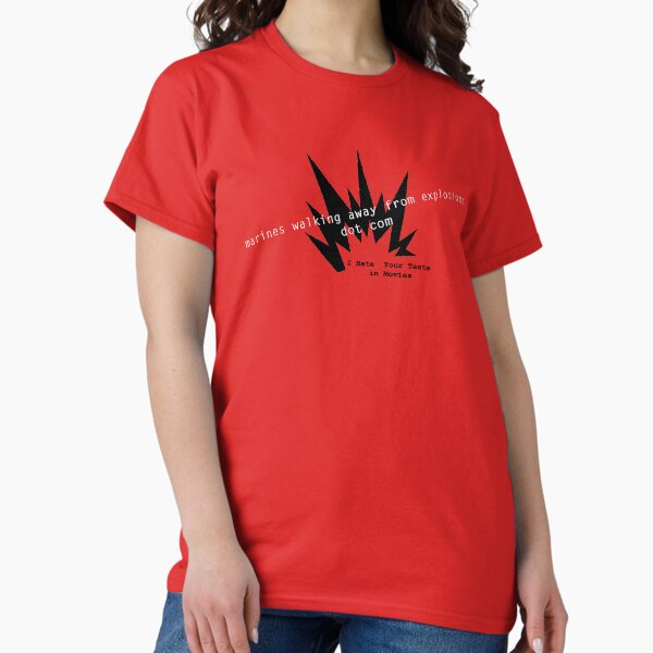 marines walking away from explosions dot com Classic T-Shirt