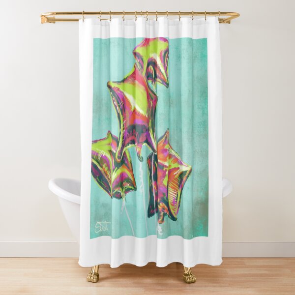 Happy Summer Celebration - Balloon Party Shower Curtain