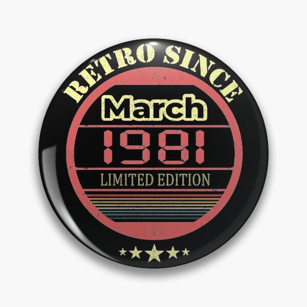 Item preview, 40th Birthday Vintage - Retro Since March 1981 designed and sold by MyLifeStyleShop.