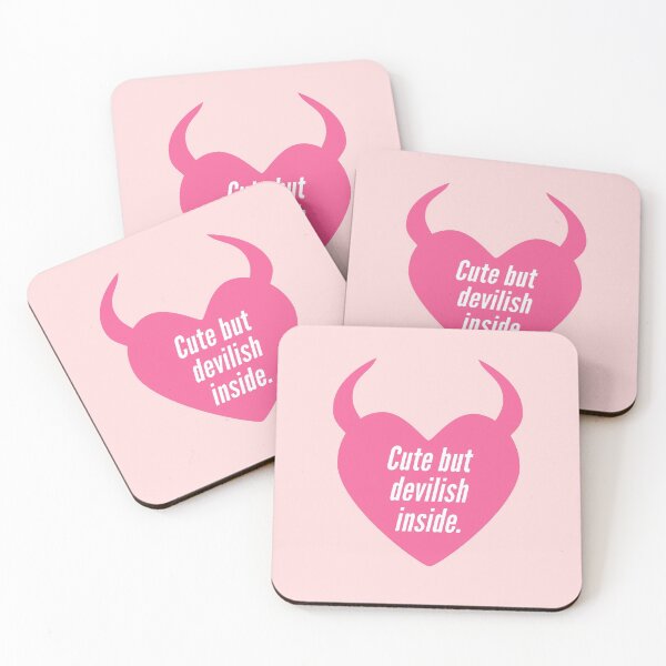 Item preview, Cute but devilish inside - funny quote. designed and sold by Theleochick.