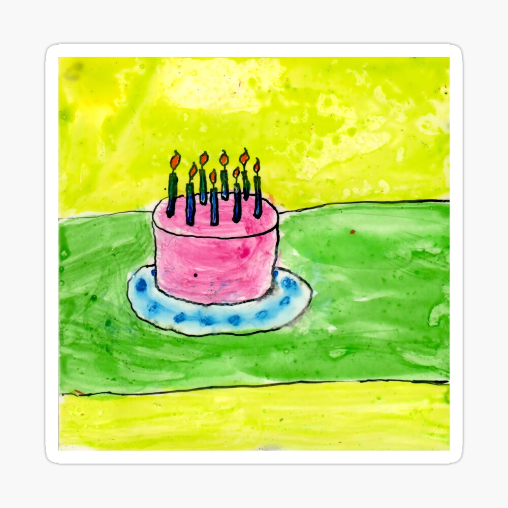 How to draw birthday cake and fun coloring for kids - YouTube