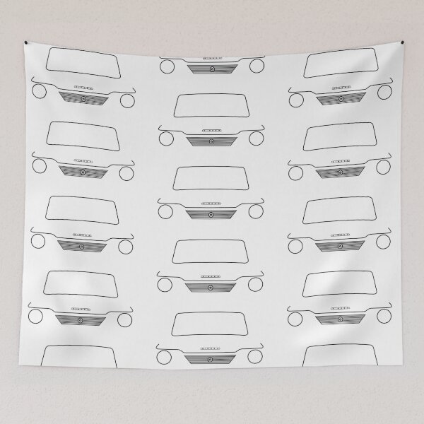 Item preview, Singer Chamois classic 1960s British car black outline graphic designed and sold by soitwouldseem.