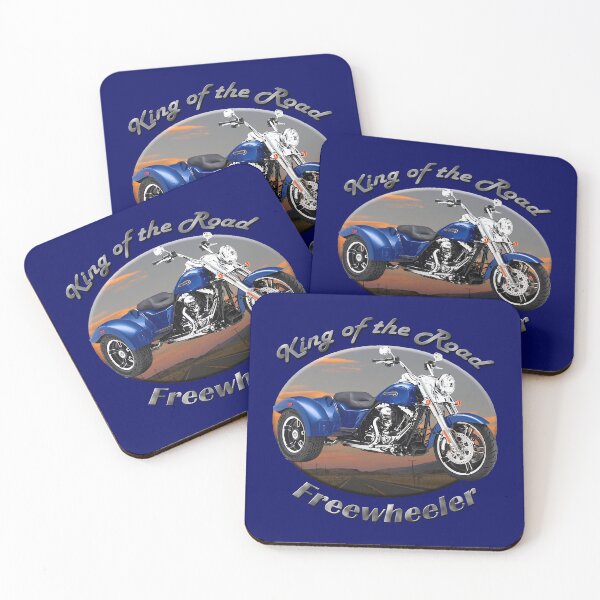 Harley Davidson Freewheeler King Of The Road Coasters (Set of 4)