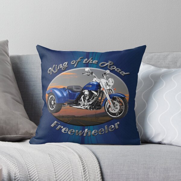 Harley Davidson Freewheeler King Of The Road Throw Pillow