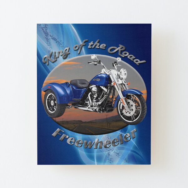 Harley Davidson Freewheeler King Of The Road Wood Mounted Print