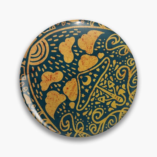 Item preview, The Mushroom and the Moon Mandala - Warm Colors designed and sold by Natalie Viola .