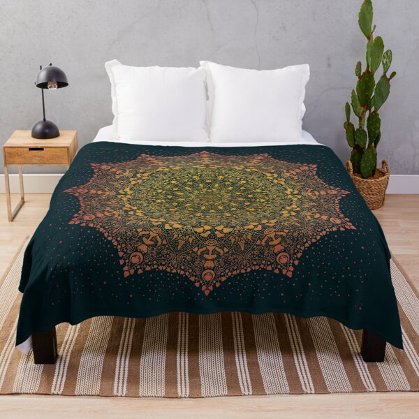 Item preview, The Mushroom and the Moon Mandala - Warm Colors designed and sold by Natalie Viola .