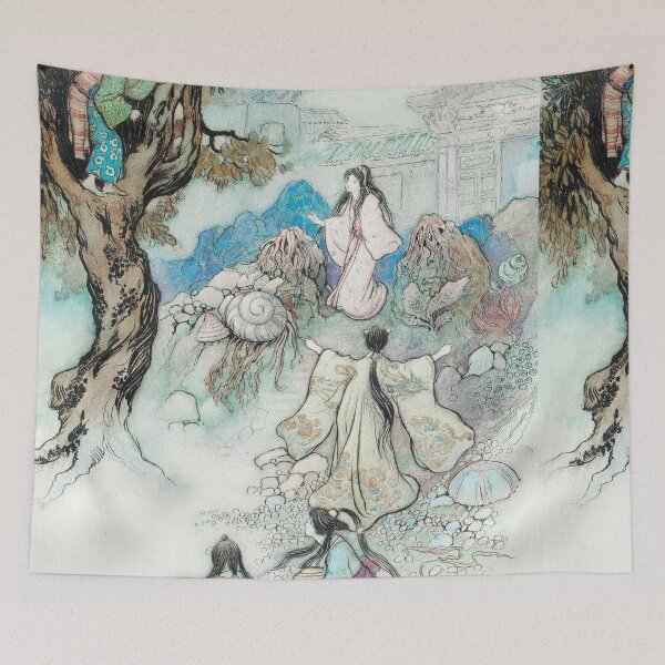 Item preview, Beautiful Oriental vintage illustration art  - Warwick Goble designed and sold by Vintage Designs +.