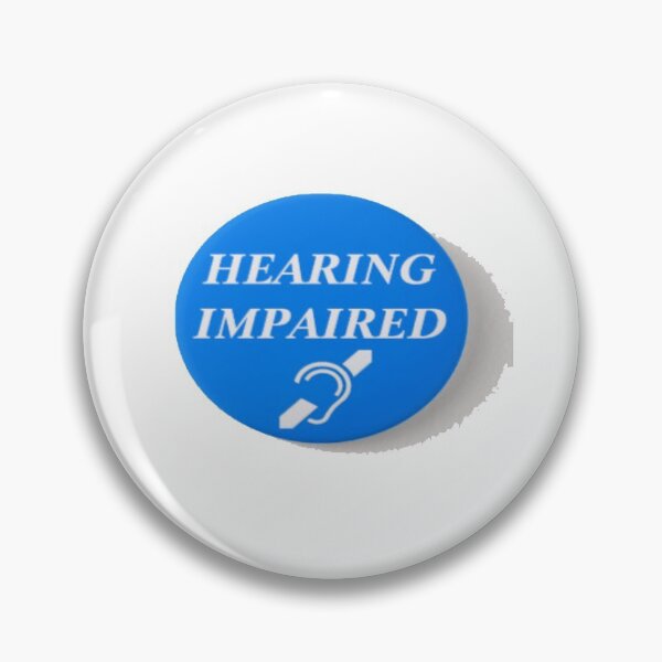 Item preview, Hearing impaired sign hard of hearing blue designed and sold by JBaystro.