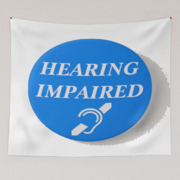Item preview, Hearing impaired sign hard of hearing blue designed and sold by JBaystro.