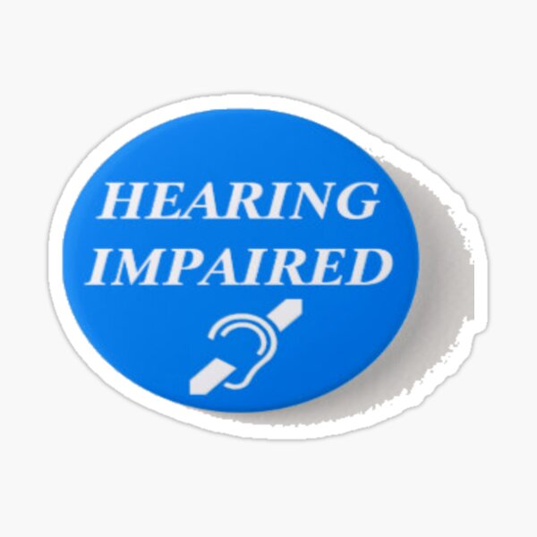 Item preview, Hearing impaired sign hard of hearing blue designed and sold by JBaystro.